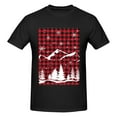 thumbnail image 4 of Bingfone Christmas Tree Buffalo Plaid Men'S Loose Fit Short-Sleeve Pocket T-Shirt, 4 of 7