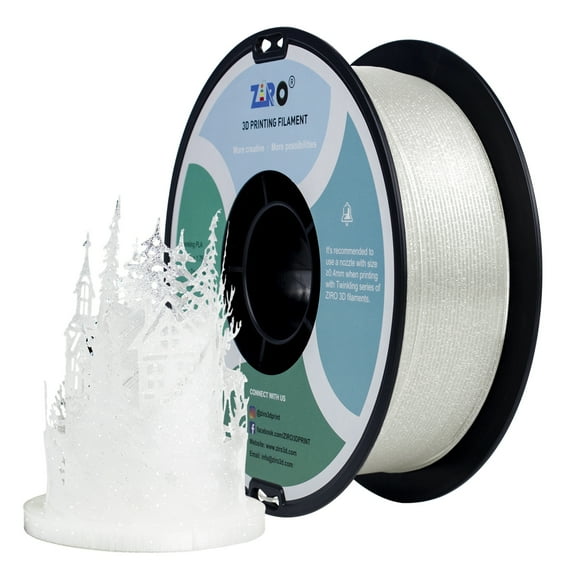 Ziro 3D Twinkling PLA Filament 1.75mm 1kg, Transparent