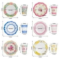 thumbnail image 2 of BalsaCircle 24 Assorted Disposable Paper Drinking Cups Saucers Floral Design Party Events Decorations Supplies, 2 of 8
