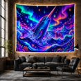 thumbnail image 6 of Magical Narwhal in Arctic Aurora Waves, Whimsical Fantasy Decor for Ocean Lovers, Mystical Room Decor Housewarming Gift Tapestry Wall Hanging for Bedroom, Living Room and Dorm, 6 of 7
