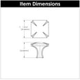 thumbnail image 6 of Hickory Hardware Bridges Collection Knob, 1-3/16" Sq - Satin Nickel, 6 of 7