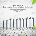 thumbnail image 2 of YOPTOP 10Pcs Mini Wrench Set Open End and Box End Standard Combination Wrench Spanner for Assembling Furniture,metricsystem, 2 of 3