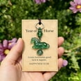 thumbnail image 2 of Eoozwa Amethyst Crystal Horse Keychain Hand Polished Lucky Charm for Protection Wisdom Growth Spiritual Totem Gift with Organza Bag, 2 of 2