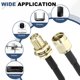 thumbnail image 5 of Cable de extensión de antena Uxcell, 2 piezas de 3.3 pies RP-SMA macho a RP-SMA hembra, conector de montaje en panel de cable coaxial RG174 para extensión de antena de enrutador LAN inalámbrico, 5 of 6