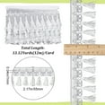 thumbnail image 2 of 1Card 12M Filigree Polyester Lace Fringe Trim Tassel Lace Ribbon for Clothing Accessories Gainsboro 2-1/8 inch(55mm) 13.12 Yards(12m)/Card, 2 of 6