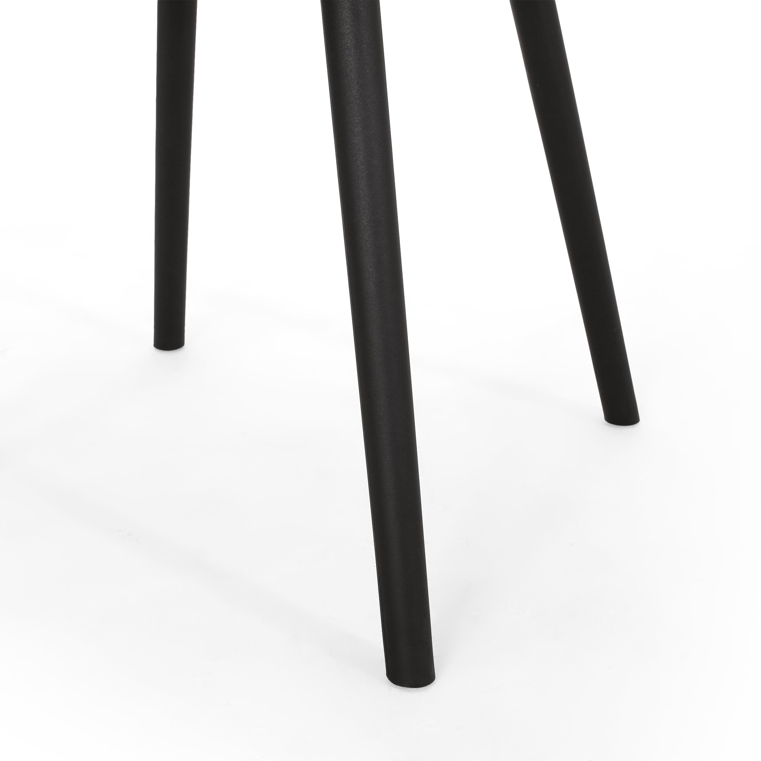 Abram Wood and Resin Outdoor 7 Piece Dining Set, Black and Teak