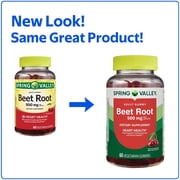 Spring Valley Beet Root Heart Health Dietary Supplement Gummies, Cherry, 500 mg, 60 Count