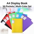 thumbnail image 4 of Art Portfolio Folder with 30 Pockets Display Book, Large Plastic Sleeves Presentation Binder for Artists Artwork 1pc, 4 of 9