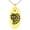 Gold, variant on Stainless Steel Aztec Chief Tribe Rune Engraved Small Oval Charm Pendant Necklace