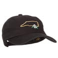 thumbnail image 5 of North Carolina Dogwood with Map Embroidered Unstructured Washed Cap - Black OSFM, 5 of 5