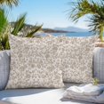 thumbnail image 3 of Throw Pillow Covers 26x26 Inch Set of 2, Farmhouse Khaki Waterproof Outdoor Pillow Covers, Vintage Flower Leaf Botanical Plant Decorative Cushion Pillowcases for Couch, Sofa, Bed, Garden, Patio, 3 of 9
