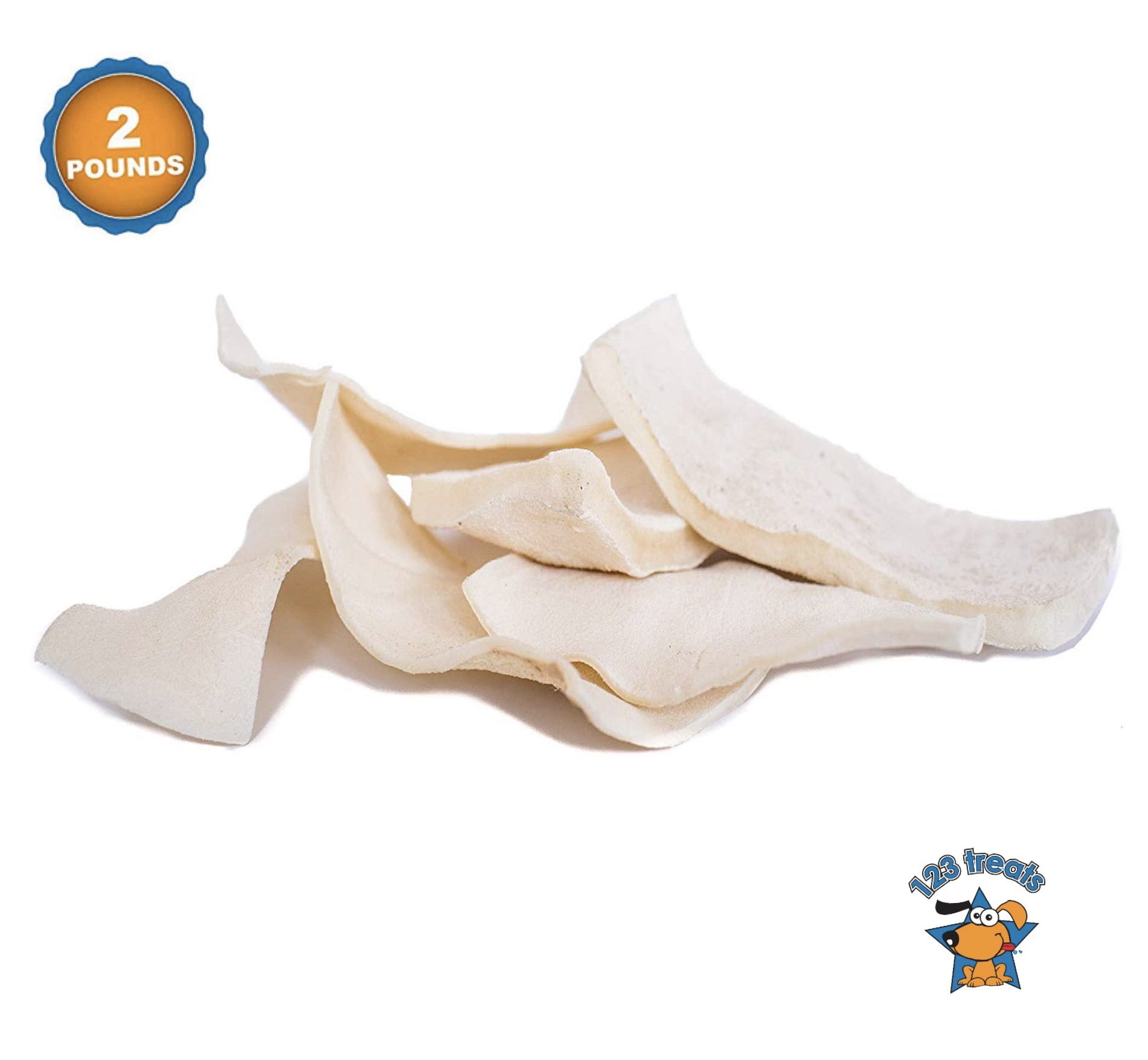 Rawhide Chips Dog Treats Free-Form for Dogs No Additives 123 Treats Chemicals or Hormones from Natural Grass Fed Livestock Quality Bulk Beef Hide Dog Chews 