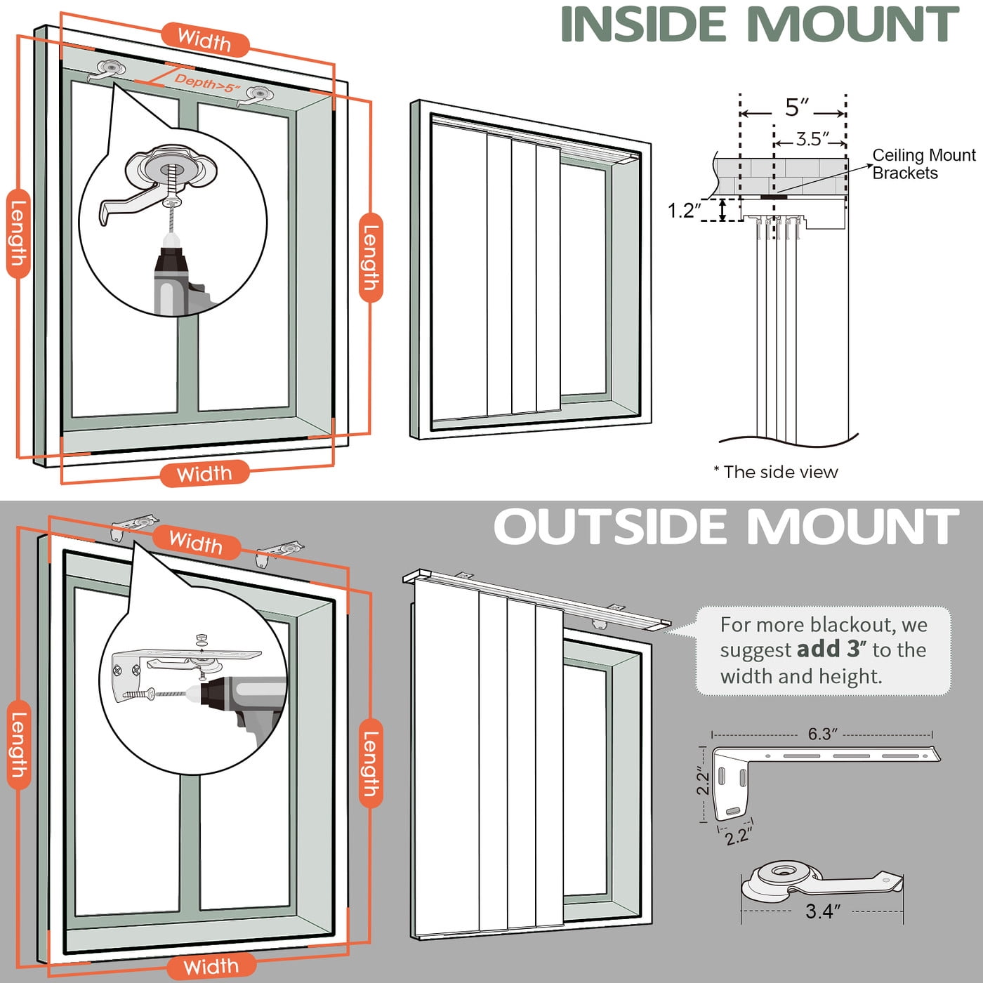 Buy Yoolax Motorized Panel Track Blind Work with Remote Control Smart