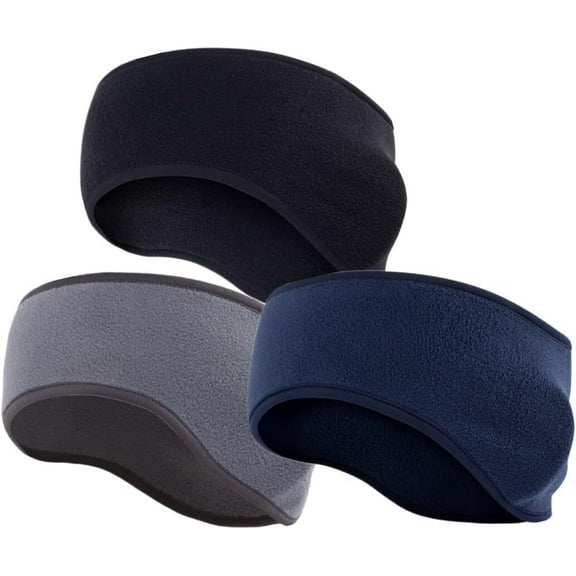 LQQBOX 3 Pcs Ear Warmer Fleece Headbands Ear Muffs Winter Running Gear for Women Men