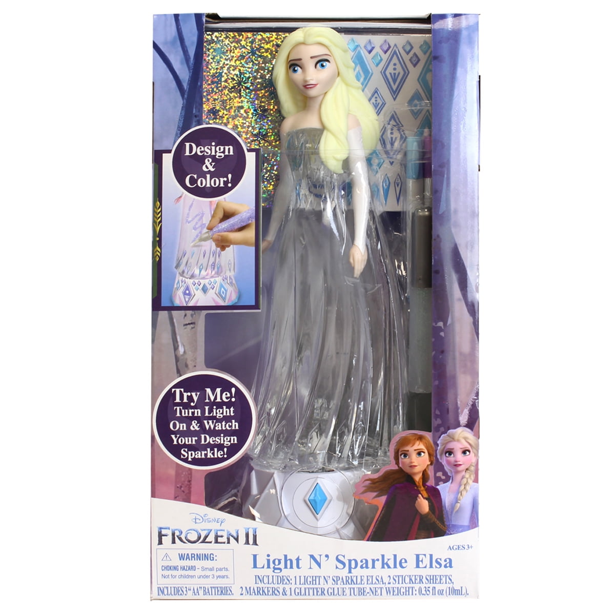 Nwt New Disney Frozen II 2 Princess Elsa Nightgown Pajamas Costume Glitter Girl 