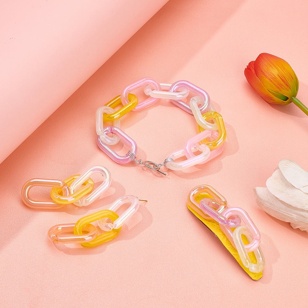1set Transparent Acrylic Heart Horizontal Hole Letter Beads Pink 10.5x11.5x4.5mm Hole: 2mm 1300pcs/500g