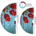 thumbnail image 3 of FMSHPON Vintage Rose Heart Xmas Christmas Tree Skirt Stand Mat for Holiday Party Decoration Indoor Outdoor 48 inches, 3 of 6