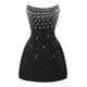 thumbnail image 1 of Minivestido Bellabarnetten Mavis sin tirantes con diamantes, 1 of 9
