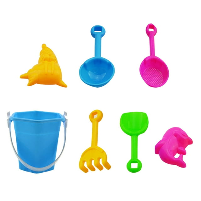 Mikilon 7 Piece Beach Toy Sand Set Sand Play Sandpit Toy Summer Outdoor Toy