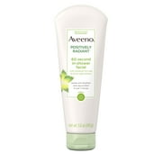 Aveeno Positively Radiant Soy, Glycolic Acid, and Kaolin Clay 60 Second in-Shower Facial Cleanser Liquid, 5 oz