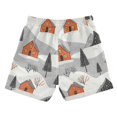 thumbnail image 7 of FORMRS Boys Swim Trunks Quick Dry Mesh Liner Boardshorts Sizes XS-XL, Orange Cartoon Houses, 7 of 7