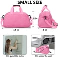 thumbnail image 3 of Bolsa de gimnasio Ineeatu pequeña de 14 pulgadas para mujeres y hombres, color rosa, 3 of 7