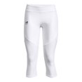 thumbnail image 3 of Under Armour Womens HeatGear Team 3/4 Leggings White Medium, 3 of 3