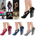 thumbnail image 4 of ✪ Yoga Socks for Women Non-Slip Grips & Straps Fitness Sport Ballet Pilates Socks, 4 of 17