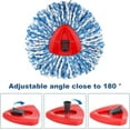 thumbnail image 2 of Tête de Vadrouille Rotative RinseClean de Rechange pour Système à 2 Réservoirs Vileda EasyWring - Tampons Triangulaires en Microfibre Rotatifs de Remplacement Lavables et Réutilisables s'Adaptent à Tous les Planchers - 6 Linges 1 Base de Vadrouille 1 Manche 2 Brosses, 2 of 7
