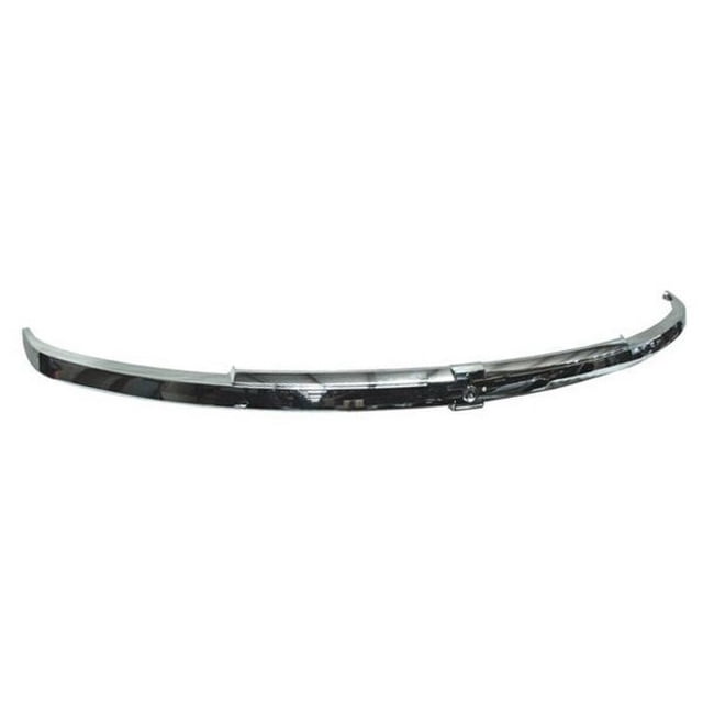 moldura malibu 2004 a 2005 chevrolet parrilla crom genérica parrilla cromada frontal, vista centrada de barra curva con acabado reflectante, orificios de fijación visibles y borde contorneado; a menudo usada para reparaciones estéticas en el frente del vehículo.