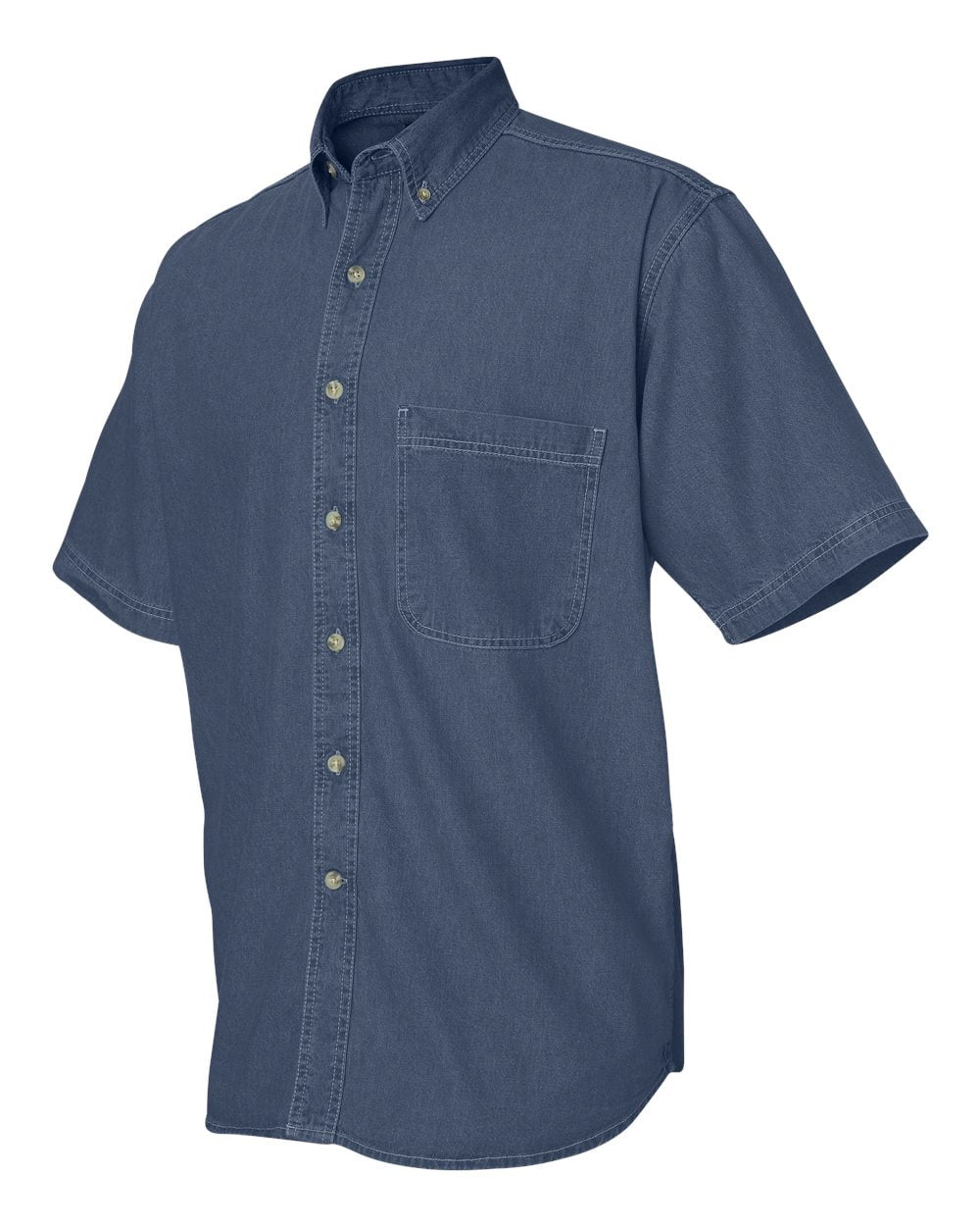 【SATIIIZ】Pizen denim short sleeve zip-up Sierra Pacific Short Sleeve Denim Shirt Size up to 6XL