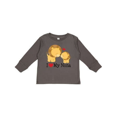 

Inktastic I Love My Nona Gift Toddler Boy or Toddler Girl Long Sleeve T-Shirt