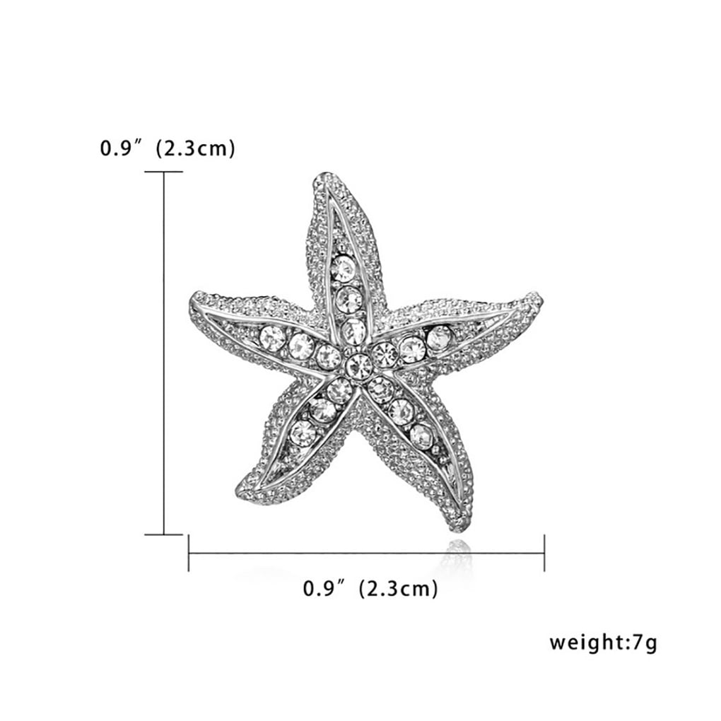 5 Pearls Starfish antique silver 10432