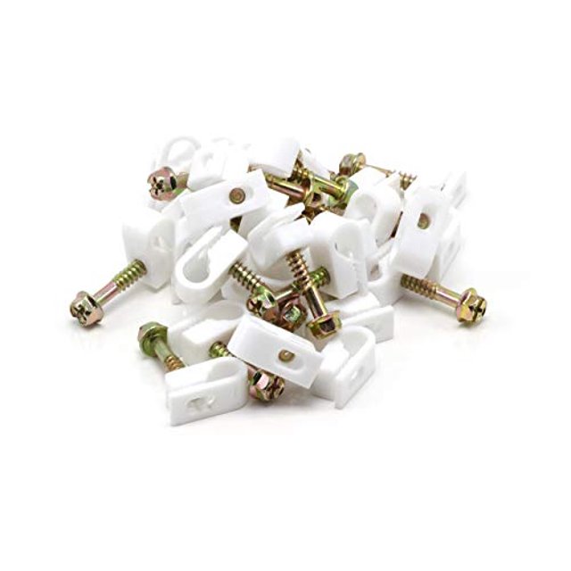 EL CIMPLE CO - Clips para Cables Coaxiales Individuales, Cat6, Clip pa