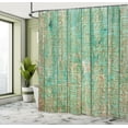 thumbnail image 5 of Ambesonne Egypt Shower Curtain, Hieroglyphs Wooden Board, 69"Wx84"L, Seafoam, 5 of 5