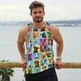 thumbnail image 6 of Fotbe Cute Dogs Collage Pattern Men's Quick Dry Workout Tank Top Gym Muscle Tee Fitness Bodybuilding Sleeveless T Shirt Breathable Workout Shirt-Small, 6 of 9