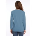 thumbnail image 4 of Camisa tipo túnica NEYOUQE para mujer, manga larga, azul, XXL, estilo casual, 4 of 6