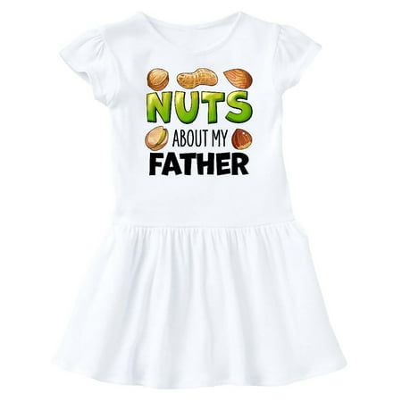 

Inktastic Nuts About My Father Peanut Almond Pistachio Gift Baby Girl Dress