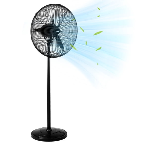 Ktaxon 20" High Velocity Industrial Pedestal Fan, 2954CFM Oscillating Fan with 4-Speed Adjustable, Standing Fan w/Drum Head, Heavy Duty Metal Fan for Commercial, Warehouse, Garage