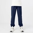 thumbnail image 2 of Wlynlyn Kids Jogger Pants Elastic Waist Cuffed Ankle Casual Soft Lightweight Trousers Multi Colors(10-11 Years,Navy), 2 of 7