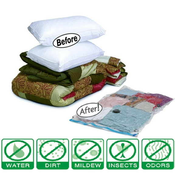 10 Pack Large Vacuum Double Seal Space Saver Storage Compress Bags with 80% More Compression 20"x28"