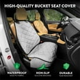thumbnail image 3 of Plush Paws Luxury Velvet Waterproof Nonslip Scratchproof Bucket Car Seat Cover for Cars & SUVs Regular London Grey, 3 of 6