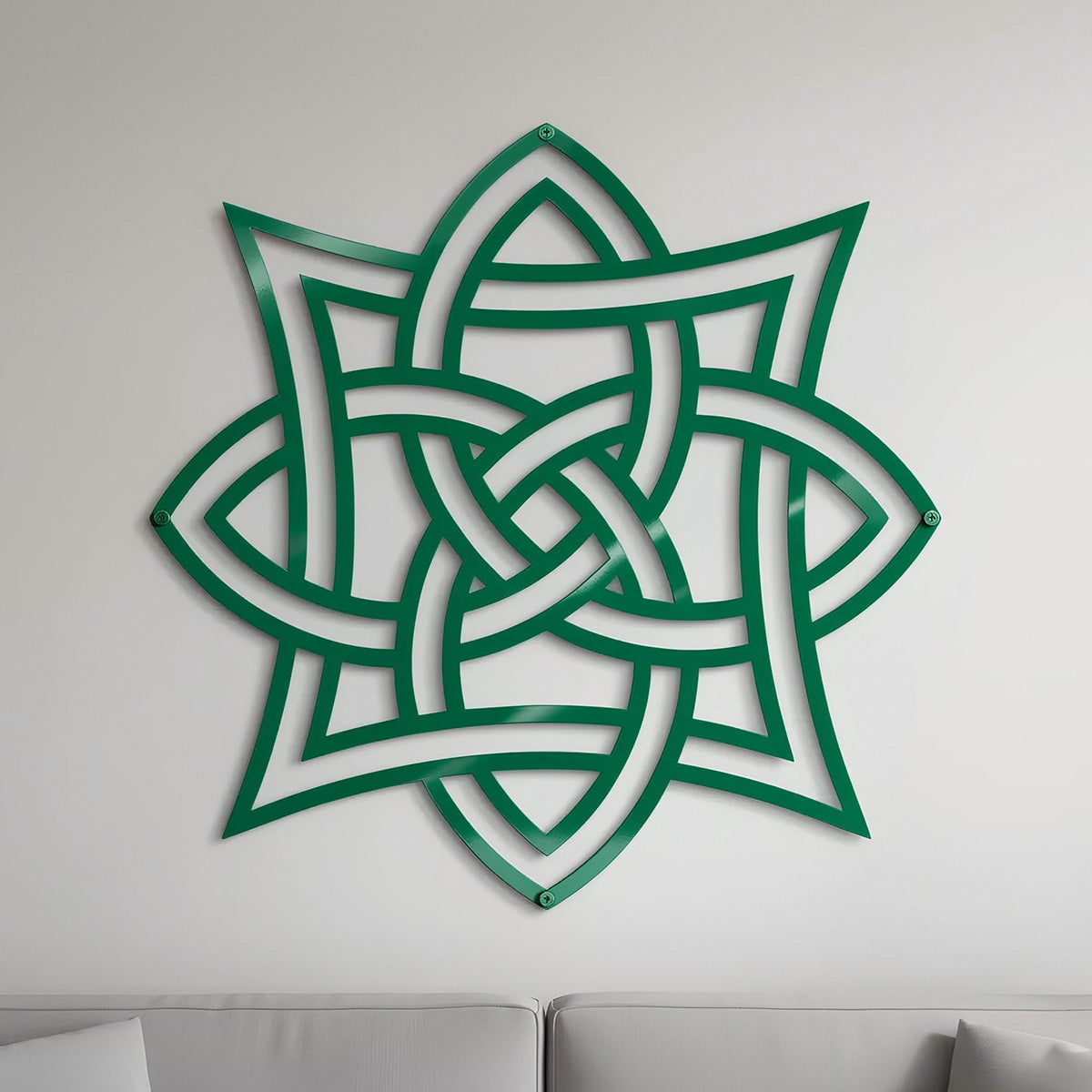 RealSteel Celtic Knot Symbols Metal Wall Art – Quad Celtic Knot | Made in USA (Black-12")
