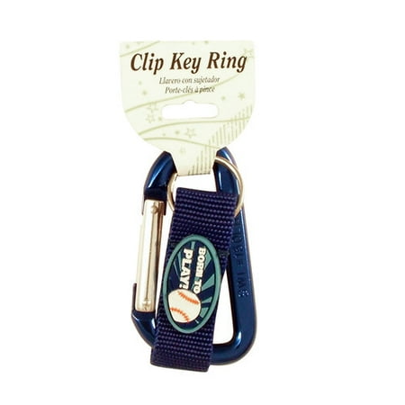 Baseball C-Clip Key Ring
