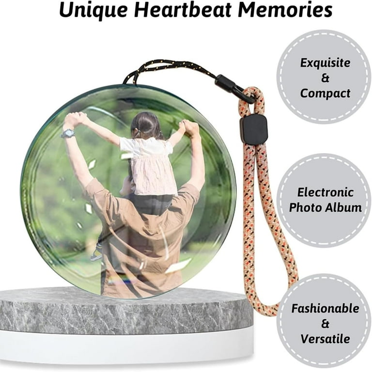 Boule De Cristal Numérique 3D - Lecteur Vidéo Et Photo - 7 Cm - Bluetooth, USB - Rechargeable - Pour Cadeau Souvenir, Anniversaire, Mariage