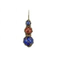 thumbnail image 2 of Hampton Nautical 3xglass-101 Red-Blue Japanese Ball Fishing Floats with Brown Netting Decoration 11"-Glass Buoy, 2 of 2