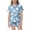 Blue, variant on RMGVDSD Fashion Girls Pajamas Girls' Easter Day Printed Pajamas Short Sleeved Button Down Tops Shorts Sleepwear Set Homewear Pajama Sleepwear Nightwear