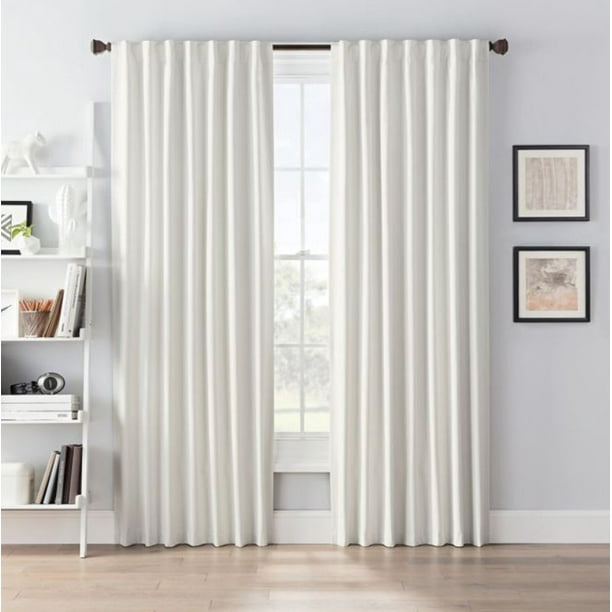 Smartblock Chroma 108 Inch Rod Pocket 100 Blackout Window Curtain Panel In Ivory Walmart Com Walmart Com