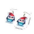 thumbnail image 3 of Momihoom Christmas Dangle Earrings for Women Cute Animal Earrings Acrylic Dinosaur Alpaca Sloth Pet Dangle Earrings Charms Jewelry Christmas Gifts, 3 of 6