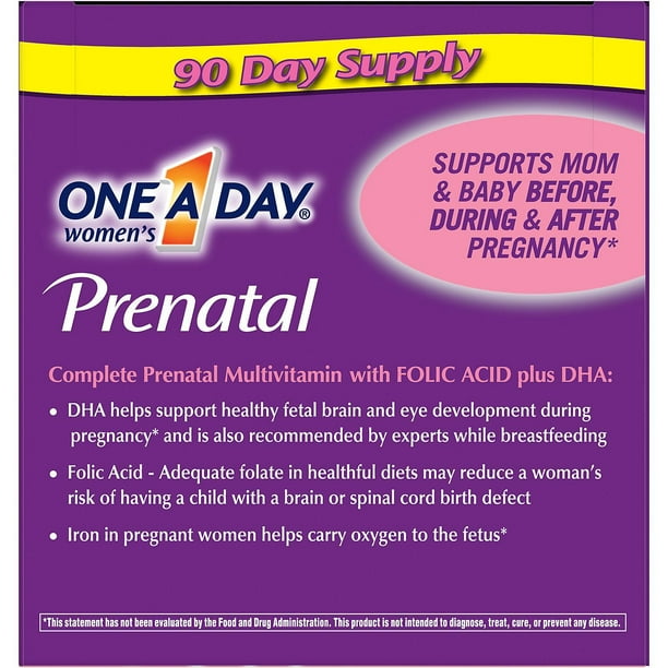 One A Day Women's Prenatal Multivitamins Two Pill Formula (90 ct. + 90 ...